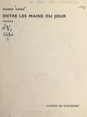 cover image of Entre les mains du jour